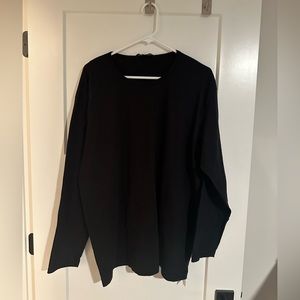 Large Black Long Sleeve Layering Tshirt